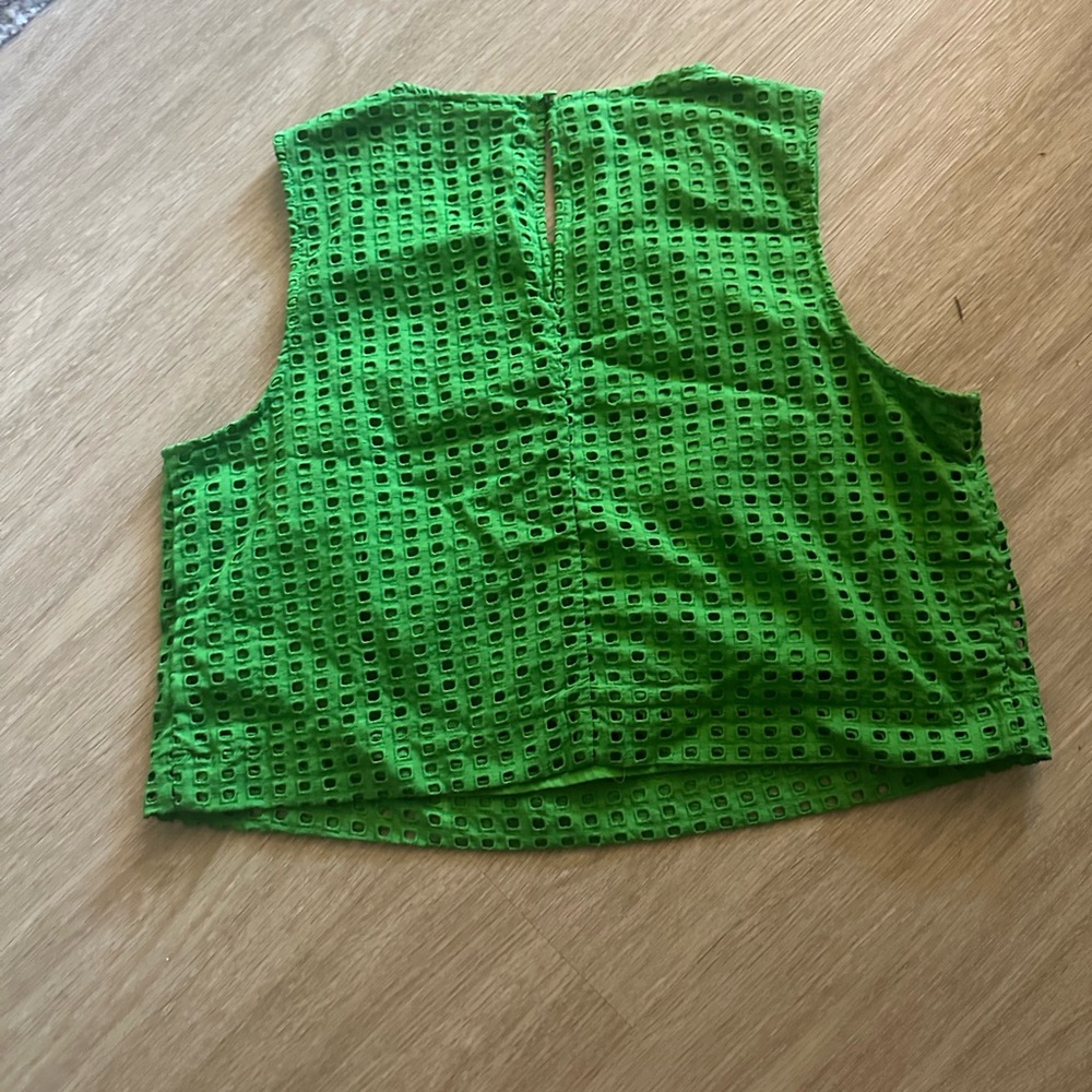 Kate Spade Target Green Eyelet Skirt and Top XL with Charm Necklace New - Picture 7 of 9